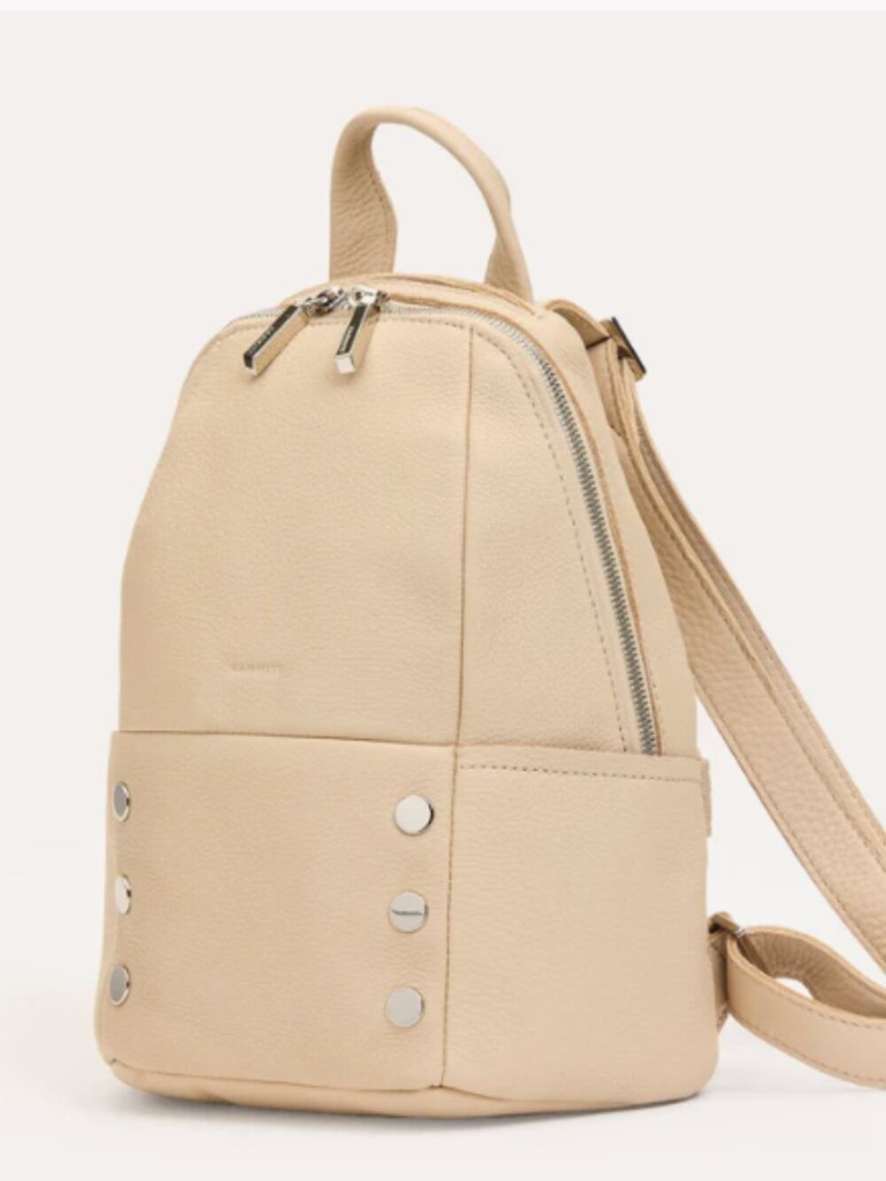 Hammitt Hunter Medium Leather Backpack Tan Silver Studs NWT - Picture 3 of 8